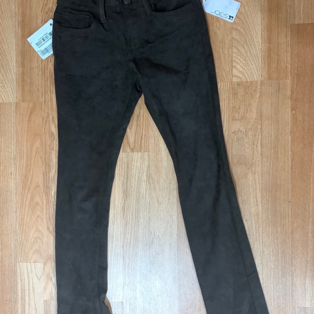 Brown faux suede jeans